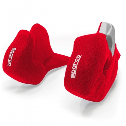 Sparco Cheek Padding - Open Face - Red